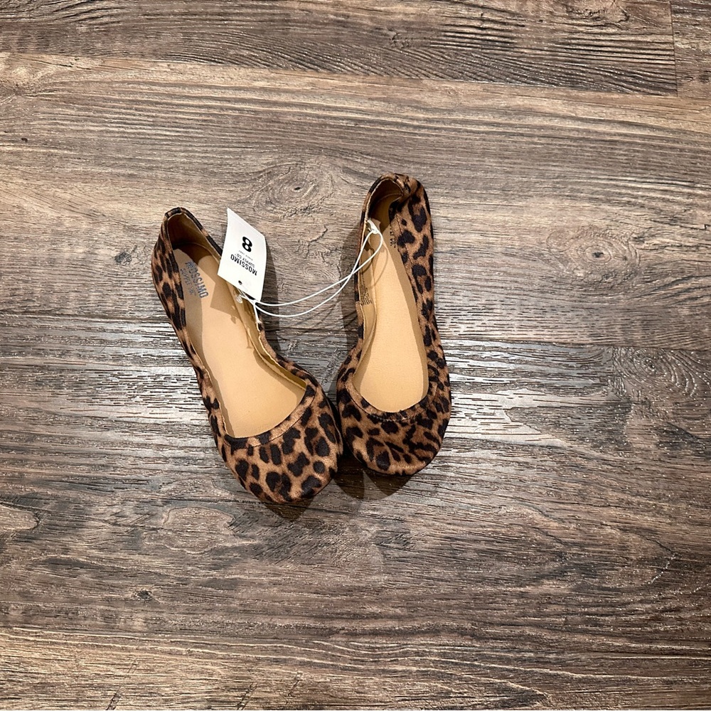 Mossimo Supply Co Brown Flats with Leopard Print
